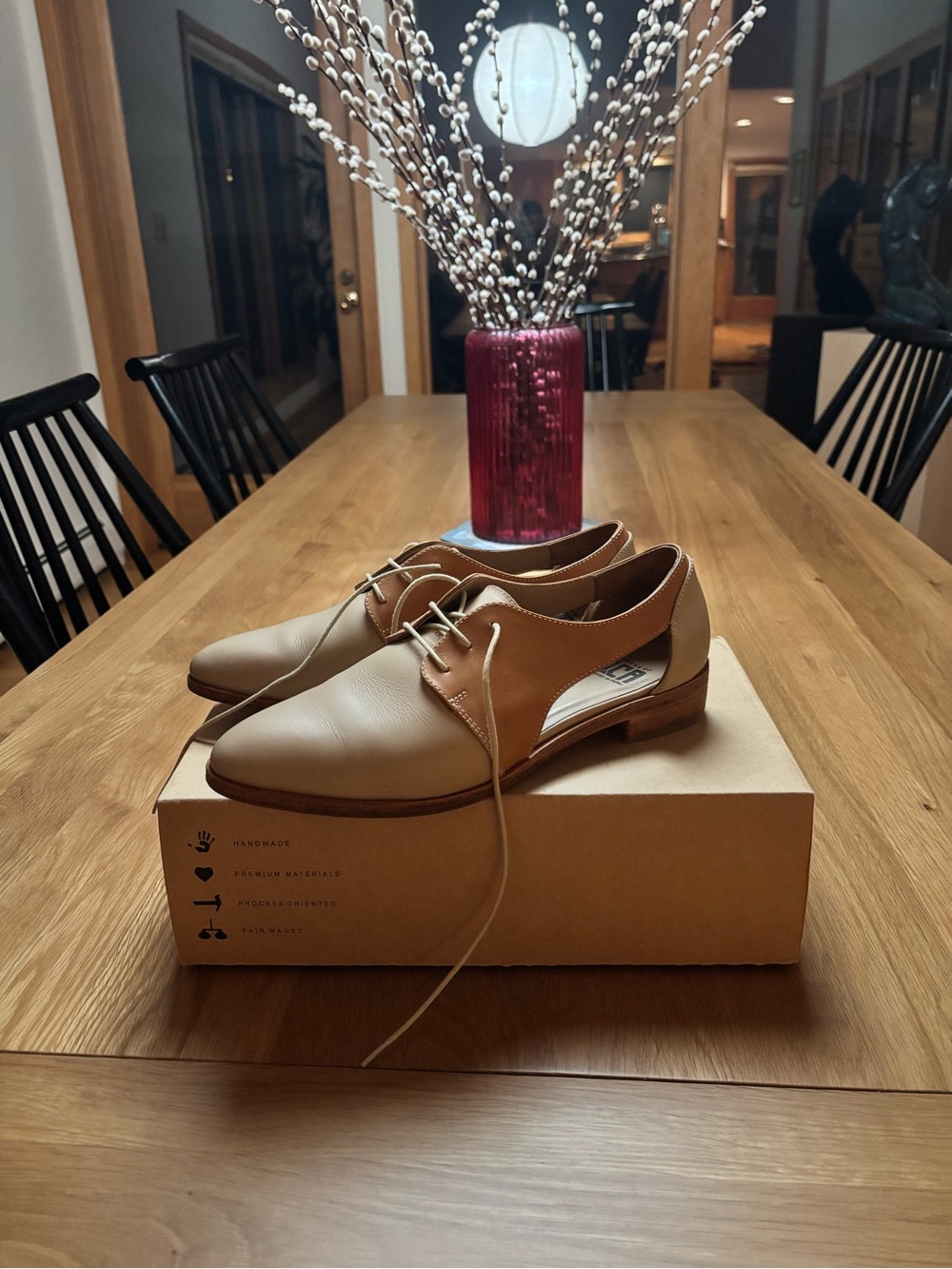 Rare version of Fortress of Inca Lorena Oxfords in Beige and Brown